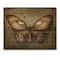 Designart - Vintage Butterfly In Earth Tones - Vintage Print on Natural Pine Wood